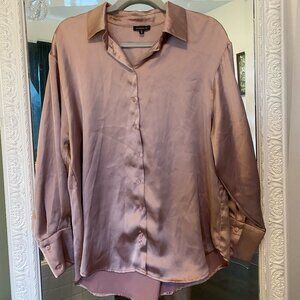 Dynamite Satin Button Down Shirt